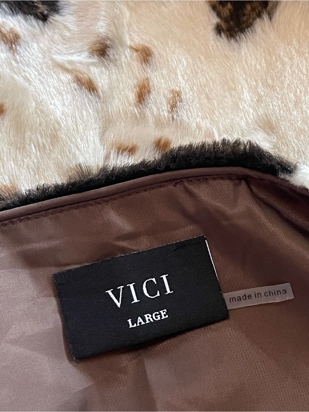 Vici Cowhide Faux Fur Mini Skirt in Black, White & Brown - Picture 5 of 9